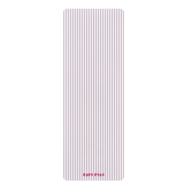 Purple & White Striped Yoga Mat– Aesthetic Exercise & Workout Mat for Yoga, Pilates, Fitness
