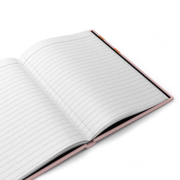 Lined Journal– Light Pink & Orange Checkered Hardcover Notebook, Born to Be Fly Collection - Image 2
