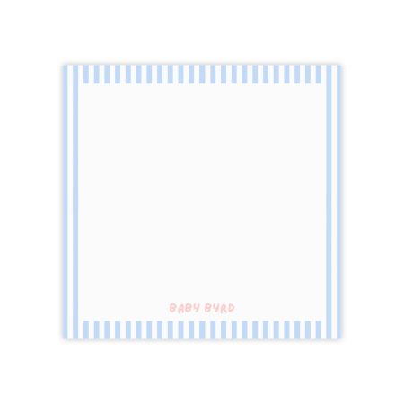 Post-it® Note Pads– Blue & White Striped, Aesthetic Stationery for Desk or School