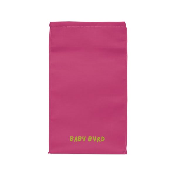 Pink & Green Checkered Insulated Lunch Bag– Fold Over Tote with Magnetic Closure - Image 2