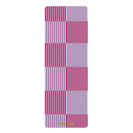 Multicolor Blue & Pink Striped Yoga Mat– Aesthetic Exercise & Workout Mat for Yoga, Pilates, Fitness