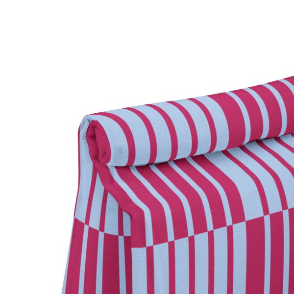 Multicolor Purple & Pink Striped Insulated Lunch Bag– Fold Over Tote with Magnetic Closure - Image 4