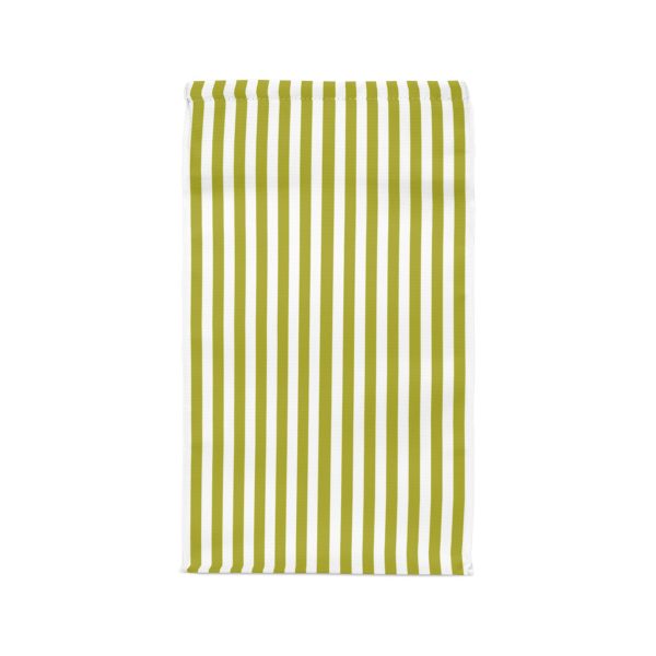 Green & White Striped Insulated Lunch Bag– Fold Over Tote with Magnetic Closure - Image 2