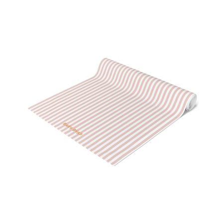 Striped Cotton Table Runner– Light Pink & White Fabric Runner for Dining Room, Kitchen