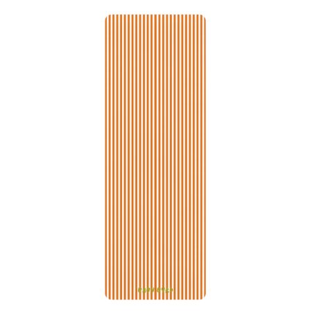 Orange & White Striped Yoga Mat– Aesthetic Exercise & Workout Mat for Yoga, Pilates, Fitness