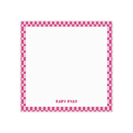 Post-it® Note Pads– Pink & Purple Checkered, Aesthetic Stationery for Desk or School