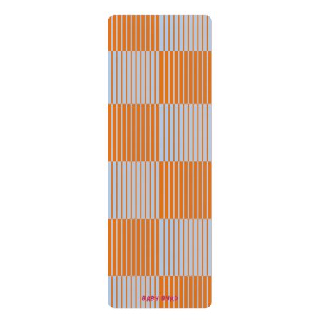 Multicolor Blue & Orange Striped Yoga Mat– Aesthetic Exercise & Workout Mat for Yoga, Pilates, Fitness