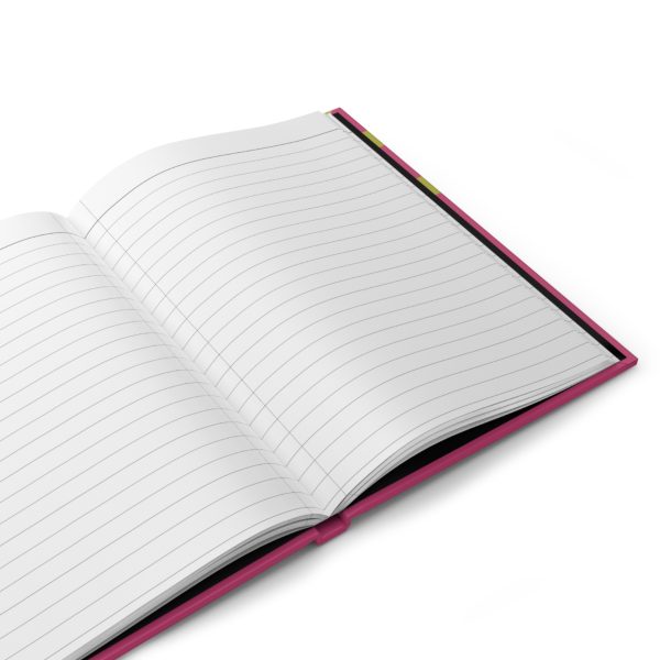 Lined Journal– Pink & Green Checkered Hardcover Notebook, Born to Be Fly Collection - Image 2