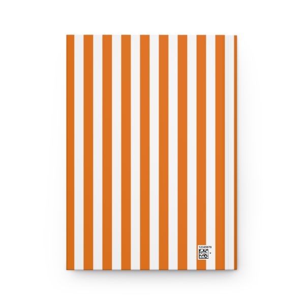 Lined Journal– Orange & White Striped Hardcover Notebook, Born to Be Fly Collection - Image 3