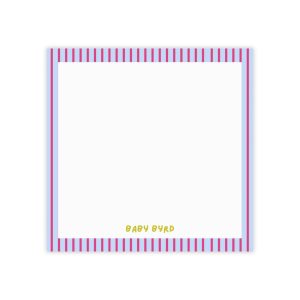 Post-it® Note Pads– Multicolor Blue & Pink Striped, Aesthetic Stationery for Desk or School
