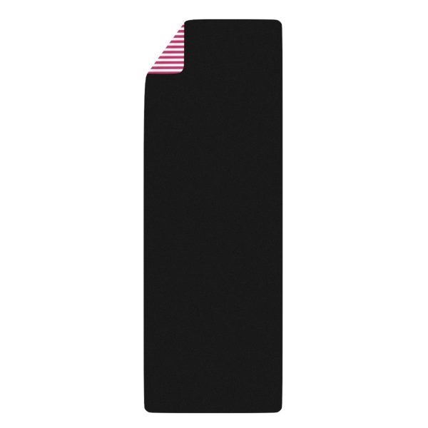 Pink & White Striped Yoga Mat– Aesthetic Exercise & Workout Mat for Yoga, Pilates, Fitness - Image 2
