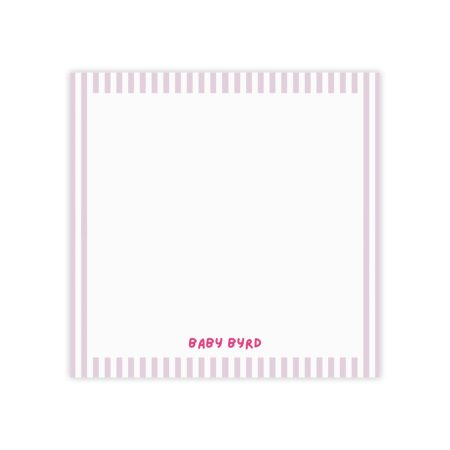 Post-it® Note Pads– Purple & White Striped, Aesthetic Stationery for Desk or School