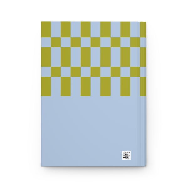 Lined Journal– Green & Blue Checkered Hardcover Notebook, Born to Be Fly Collection - Image 3