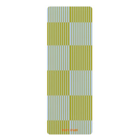 Multicolor Blue & Green Striped Yoga Mat– Aesthetic Exercise & Workout Mat for Yoga, Pilates, Fitness