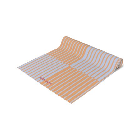 Multicolor Striped Cotton Table Runner– Blue & Orange Fabric Runner for Dining Room, Kitchen