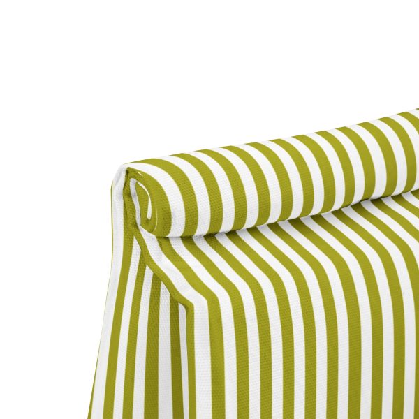 Green & White Striped Insulated Lunch Bag– Fold Over Tote with Magnetic Closure - Image 4