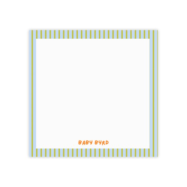 Post-it® Note Pads– Multicolor Blue & Green Striped, Aesthetic Stationery for Desk or School