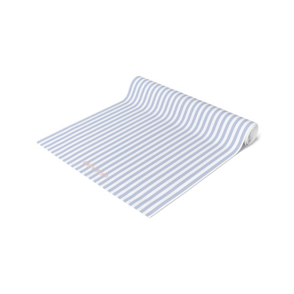 Striped Cotton Table Runner– Blue & White Fabric Runner for Dining Room, Kitchen
