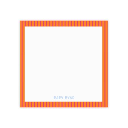 Post-it® Note Pads– Multicolor Orange & Pink Striped, Aesthetic Stationery for Desk or School