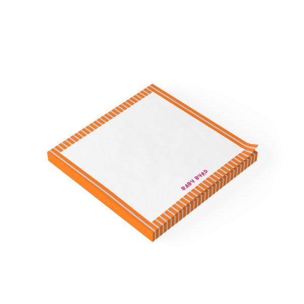 Post-it® Note Pads– Multicolor Blue & Orange Striped, Aesthetic Stationery for Desk or School - Image 2