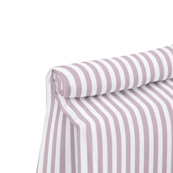 Purple & White Striped Insulated Lunch Bag– Fold Over Tote with Magnetic Closure - Image 4