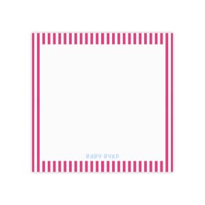 Post-it® Note Pads– Pink & White Striped, Aesthetic Stationery for Desk or School