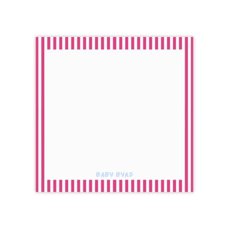 Post-it® Note Pads– Pink & White Striped, Aesthetic Stationery for Desk or School