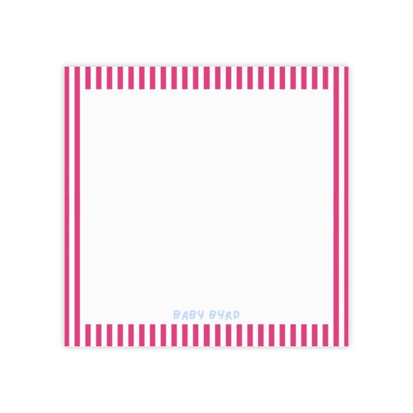 Post-it® Note Pads– Pink & White Striped, Aesthetic Stationery for Desk or School