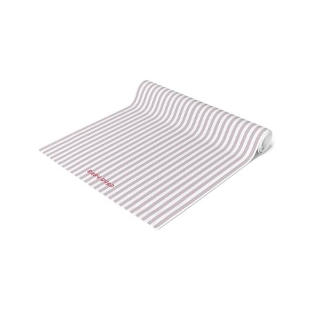 Striped Cotton Table Runner – Purple & White Fabric Runner for Dining Room, Kitchen
