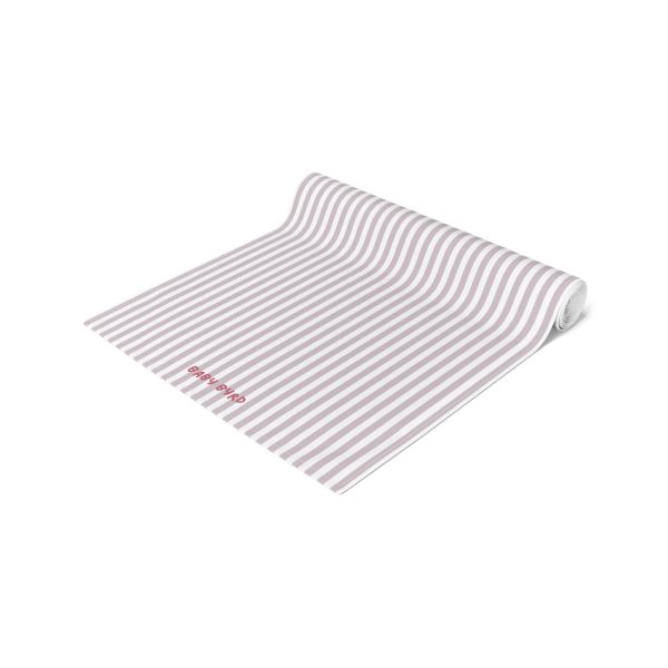 Striped Cotton Table Runner – Purple & White Fabric Runner for Dining Room, Kitchen