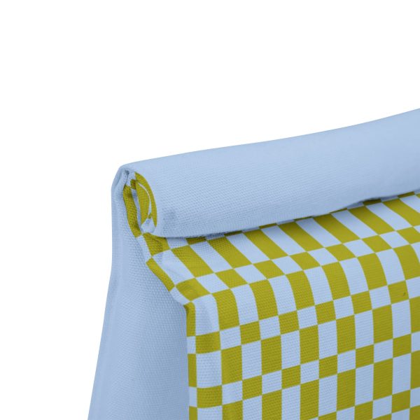 Green & Blue Checkered Insulated Lunch Bag– Fold Over Tote with Magnetic Closure - Image 4