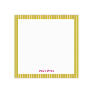 Post-it® Note Pads– Multicolor Green & Light Pink Striped, Aesthetic Stationery for Desk or School