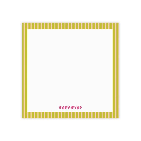 Post-it® Note Pads– Multicolor Green & Light Pink Striped, Aesthetic Stationery for Desk or School