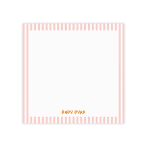 Post-it® Note Pads– Light Pink & White Striped, Aesthetic Stationery for Desk or School