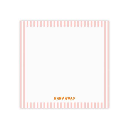 Post-it® Note Pads– Light Pink & White Striped, Aesthetic Stationery for Desk or School
