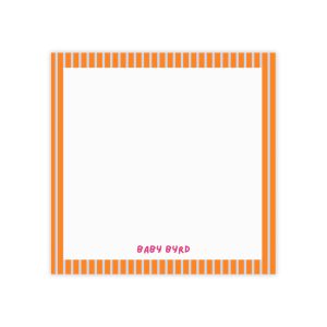 Post-it® Note Pads– Multicolor Blue & Orange Striped, Aesthetic Stationery for Desk or School