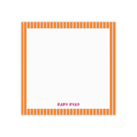 Post-it® Note Pads– Multicolor Blue & Orange Striped, Aesthetic Stationery for Desk or School