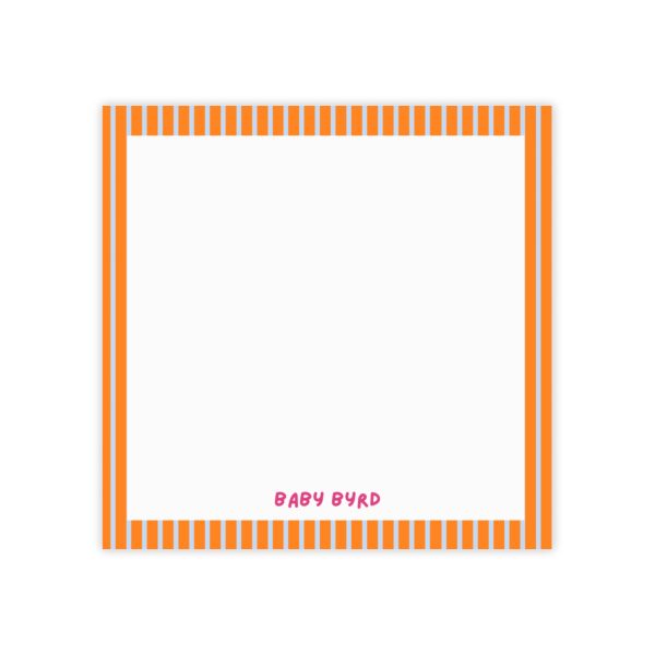 Post-it® Note Pads– Multicolor Blue & Orange Striped, Aesthetic Stationery for Desk or School