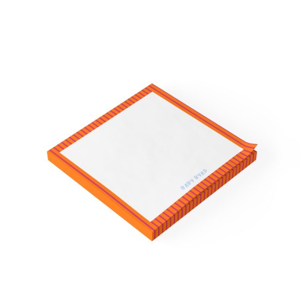 Post-it® Note Pads– Multicolor Orange & Pink Striped, Aesthetic Stationery for Desk or School - Image 2