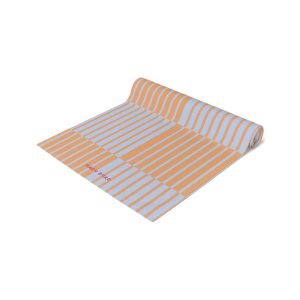 Multicolor Striped Cotton Table Runner– Blue & Orange Fabric Runner for Dining Room, Kitchen, or Wedding Decor (2 Sizes)