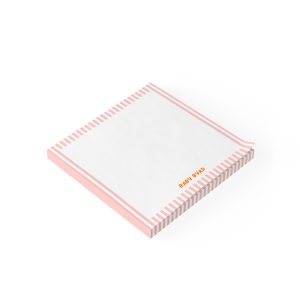 Post-it® Note Pads– Light Pink & White Striped 3x3 Inch, 50 Sheets, Cute Aesthetic Stationery for Desk or School