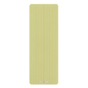Green & White Striped Yoga Mat– Non-Slip Rubber Bottom, Aesthetic Exercise & Workout Mat for Yoga, Pilates, Fitness