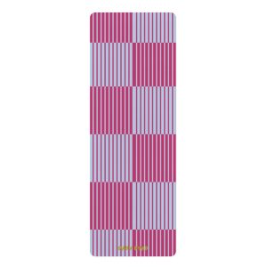 Multicolor Blue & Pink Striped Yoga Mat– Non-Slip Rubber Bottom, Aesthetic Exercise & Workout Mat for Yoga, Pilates, Fitness