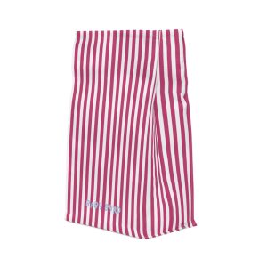 Pink & White Striped Insulated Lunch Bag— Water Resistant Fold Over Tote with Magnetic Closure, Reusable Cute Lunch Box