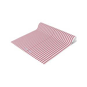 Striped Cotton Table Runner— Pink & White Fabric Runner for Dining Room, Kitchen, or Wedding Decor