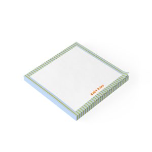 Post-it® Note Pads– Multicolor Blue & Green Striped 3x3 Inch, 50 Sheets, Cute Aesthetic Stationery for Desk or School