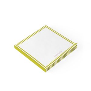 Post-it® Note Pads– Green & White Striped 3x3 Inch, 50 Sheets, Cute Aesthetic Stationery for Desk or School
